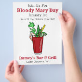Tavern Promotie Papier voor Bloody Mary Day Flyer (Hand)