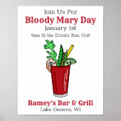 Tavern Promotie Poster voor Bloody Mary Day (Voorkant)