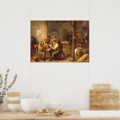 Tavern Scene - David Teniers Fine Art Poster (Keuken)