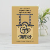 Tavern Sign Invitation Kaart (Staand voorkant)