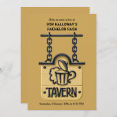 Tavern Sign Invitation Kaart (Voorkant / Achterkant)