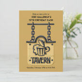 Tavern Sign Invitation Kaart (Staand voorkant)