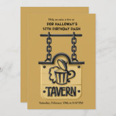 Tavern Sign Invitation Kaart (Voorkant / Achterkant)