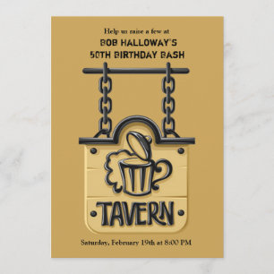 Tavern Sign Invitation Kaart