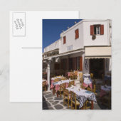 Taverna Nikos, Mykonos, Cycladen, Griekenland Briefkaart (Voorkant / Achterkant)