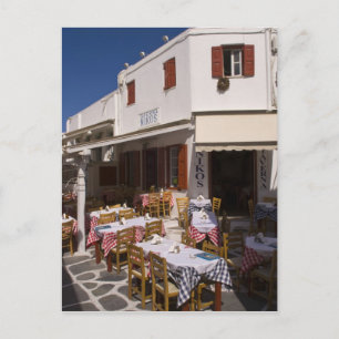 Taverna Nikos, Mykonos, Cycladen, Griekenland Briefkaart
