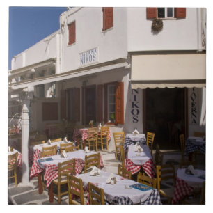 Taverna Nikos, Mykonos, Cycladen, Griekenland Tegeltje