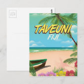 Taveuni Fiji reisposter Briefkaart (Voorkant / Achterkant)
