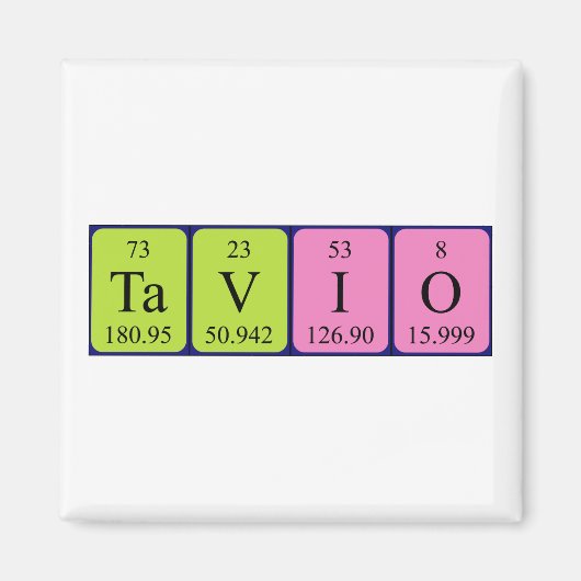 Tavio periodieke lijstnaam magnet (Voorkant)