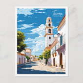 Tavira Portugal vintage reisillustratie Briefkaart (Voorkant)