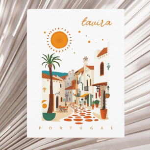 Tavira Portugal witte stad algarve vakantie Briefkaart