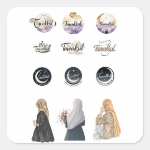 Tawakkul Islamitische Sticker Set Geloof-geïnspire