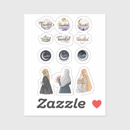 Tawakkul Islamitische Sticker Set Geloof-geïnspire (Vel)