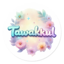 Tawakkul Pastel Kawaii Style Sticker – Islamitisch