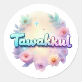 Tawakkul Pastel Kawaii Style Sticker – Islamitisch