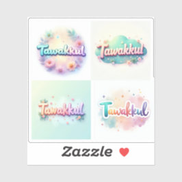 Tawakkul Pastel Kawaii Style Sticker – Islamitisch