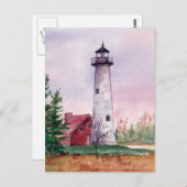 Tawas Point Light Postcard Briefkaart (Voorkant / Achterkant)