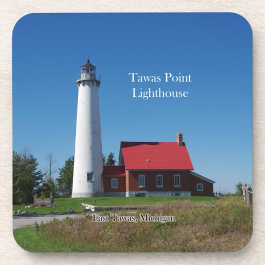 Tawas Point Lighthouder 6 plastic onderzetters (Voorkant)