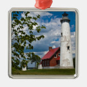 Tawas Point Lighthouse Metalen Ornament (Voorkant)
