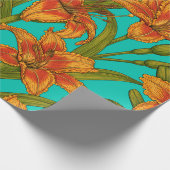 Tawny-dagbladbloemen Cadeaupapier (Hoek)