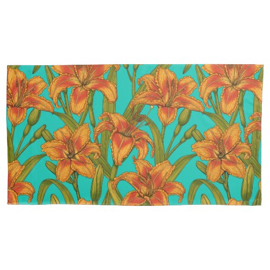 Tawny-dagbladbloemen Kussensloop (Voorkant-Links)