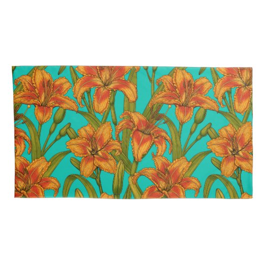 Tawny-dagbladbloemen Kussensloop (Achterkant-Rechts)