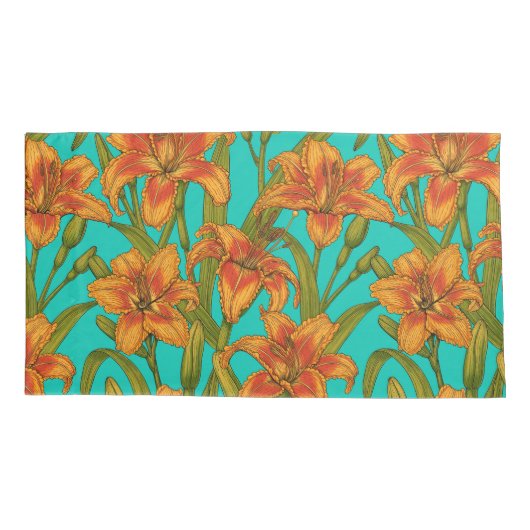 Tawny-dagbladbloemen Kussensloop (Achterkant-Links)