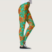 Tawny-dagbladbloemen Leggings (Rechts)