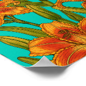 Tawny-dagbladbloemen Poster (Hoek)