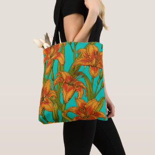 Tawny-dagbladbloemen Tote Bag