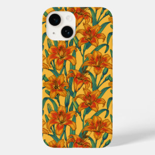 Tawny daglilbloemen, blauw en geel Case-Mate iPhone 14 hoesje
