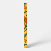 Tawny daglilbloemen, blauw en geel samsung galaxy hoesje (Linkerkant)