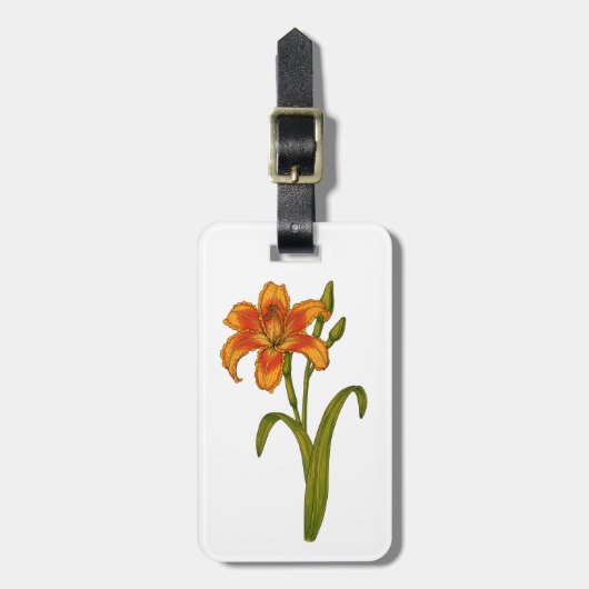 Tawny daylily bagagelabel (Voorkant verticaal)