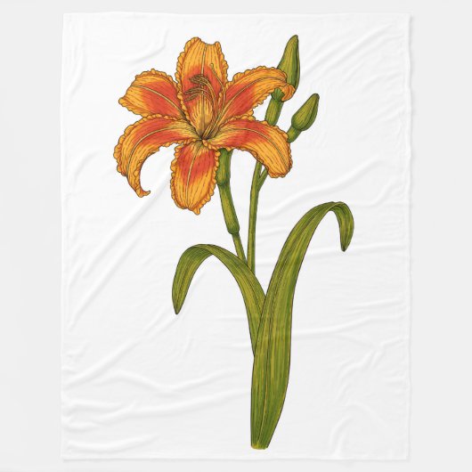 Tawny daylily fleece deken (Voorkant)