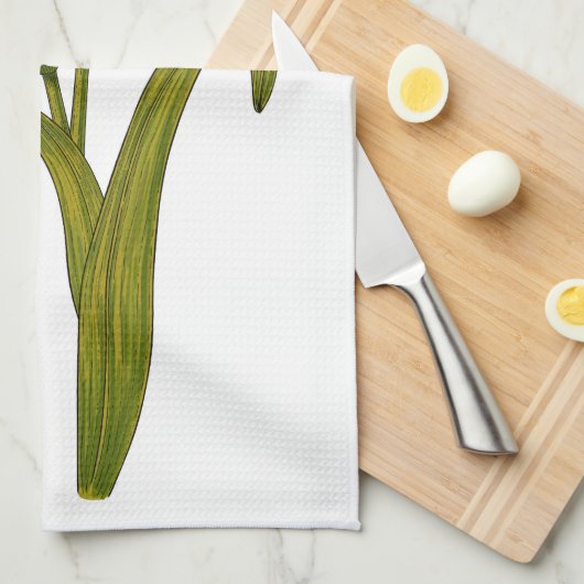 Tawny daylily theedoek (Quarter Fold)