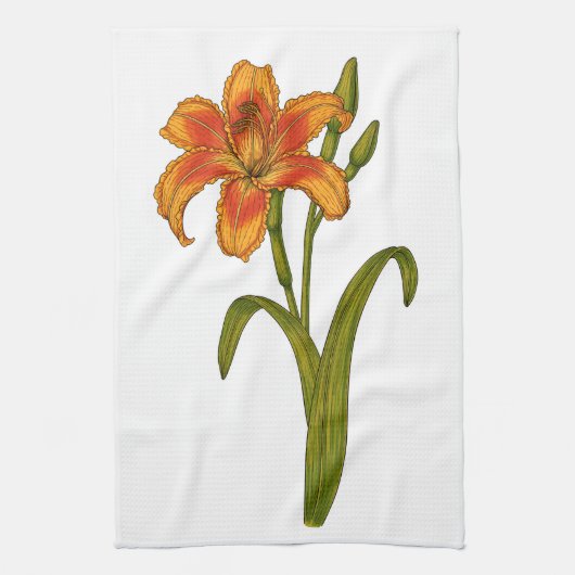 Tawny daylily theedoek (Verticaal)