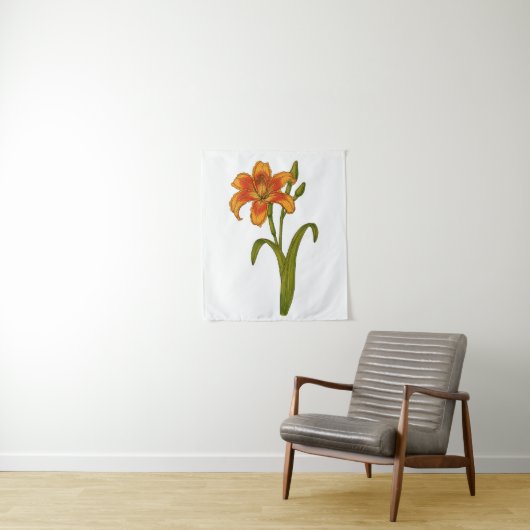 Tawny daylily wandkleed (In situ)