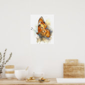 Tawny Emperor Butterfly Art Print Poster (Keuken)