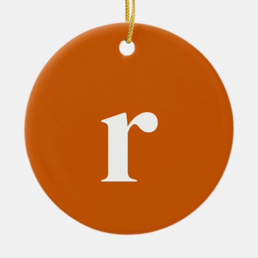 Tawny Initiaal Letter | Trendy minimalist Keramisch Ornament (Voorkant)