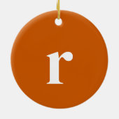 Tawny Initiaal Letter | Trendy minimalist Keramisch Ornament (Achterkant)