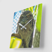 Tawny is No Owl Vierkante Klok (Hoek)