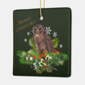 Tawny kerstboomkor met Holiday Greenergy Keramisch Ornament (Links)