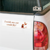 Tawny Owl Art Ik wou dat ik kon vliegen! Bumpersticker (Op Truck)