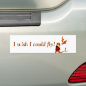 Tawny Owl Flying Bumpersticker (Op auto)