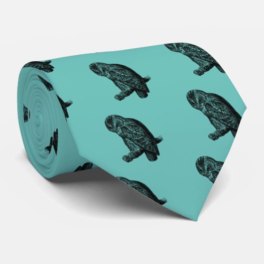 Tawny Owl Owls Bird  Wood Engraving Stropdas (Opgerold)