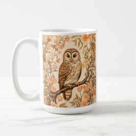 Tawny Owl Perzik Bloesems William Morris Geïnspire Koffiemok