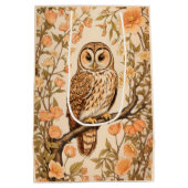 Tawny Owl Perzik Bloesems William Morris Geïnspire Medium Cadeauzakje (Achterkant)