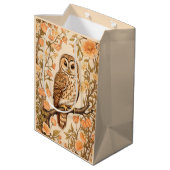 Tawny Owl Perzik Bloesems William Morris Geïnspire Medium Cadeauzakje (Achterkant Gekanteld)