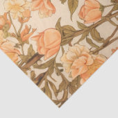 Tawny Owl Perzik Bloesems William Morris Geïnspire Tissuepapier (Detail)