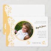 Tawny Photo Afstuderen Aankondiging/Uitnodiging Kaart (Voorkant / Achterkant)